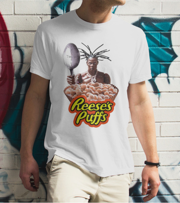 Travis Scott Reese's Puffs Cereal Spoon Branding T-Shirt
