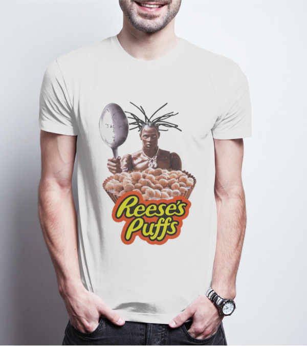 Travis Scott Reese's Puffs Cereal Spoon Branding T-Shirt