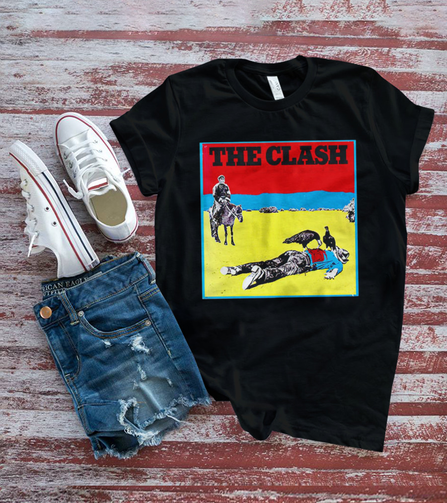The Clash Give ’Em Enough Rope Album Cover Cowboy And Vulture T-Shirt
