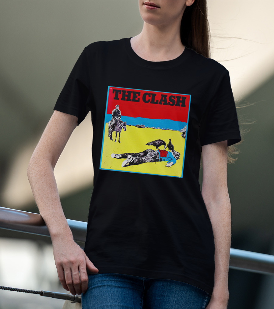 The Clash Give ’Em Enough Rope Album Cover Cowboy And Vulture T-Shirt