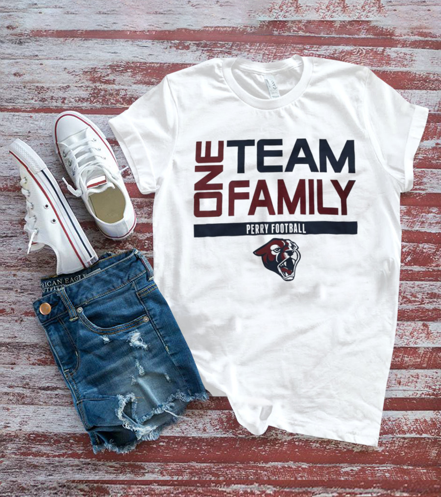 One Team Family Perry Football Panther T-Shirt