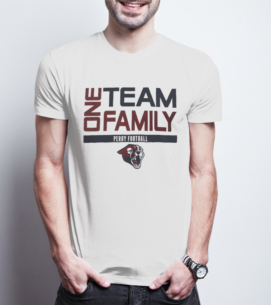 One Team Family Perry Football Panther T-Shirt