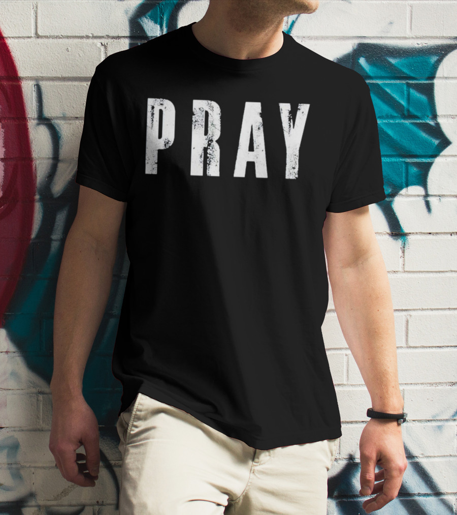 PRAY Distressed T-Shirt