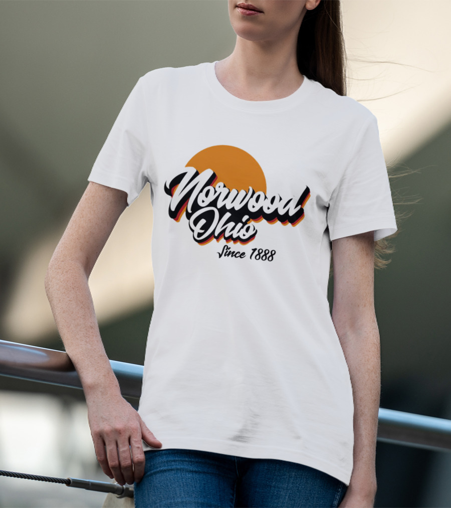 Norwood Ohio Since 1888 Retro Sunset T-Shirt