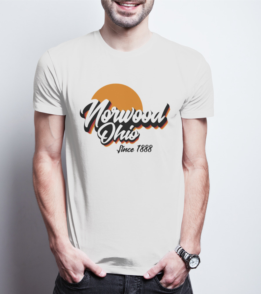 Norwood Ohio Since 1888 Retro Sunset T-Shirt