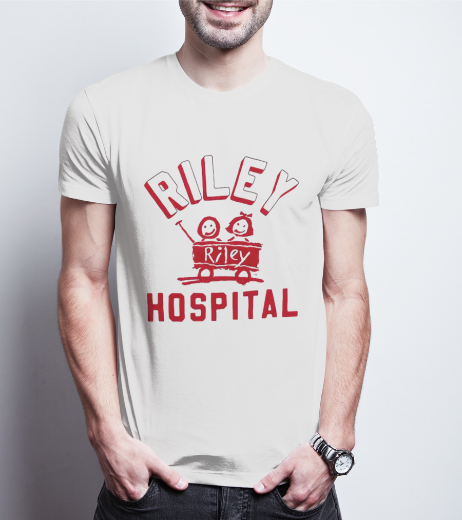 Riley Hospital Wagon Smiley Faces Arch T-Shirt