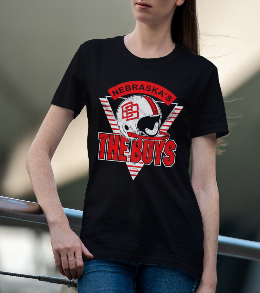 Nebraska's The Boys Football Helmet T-Shirt