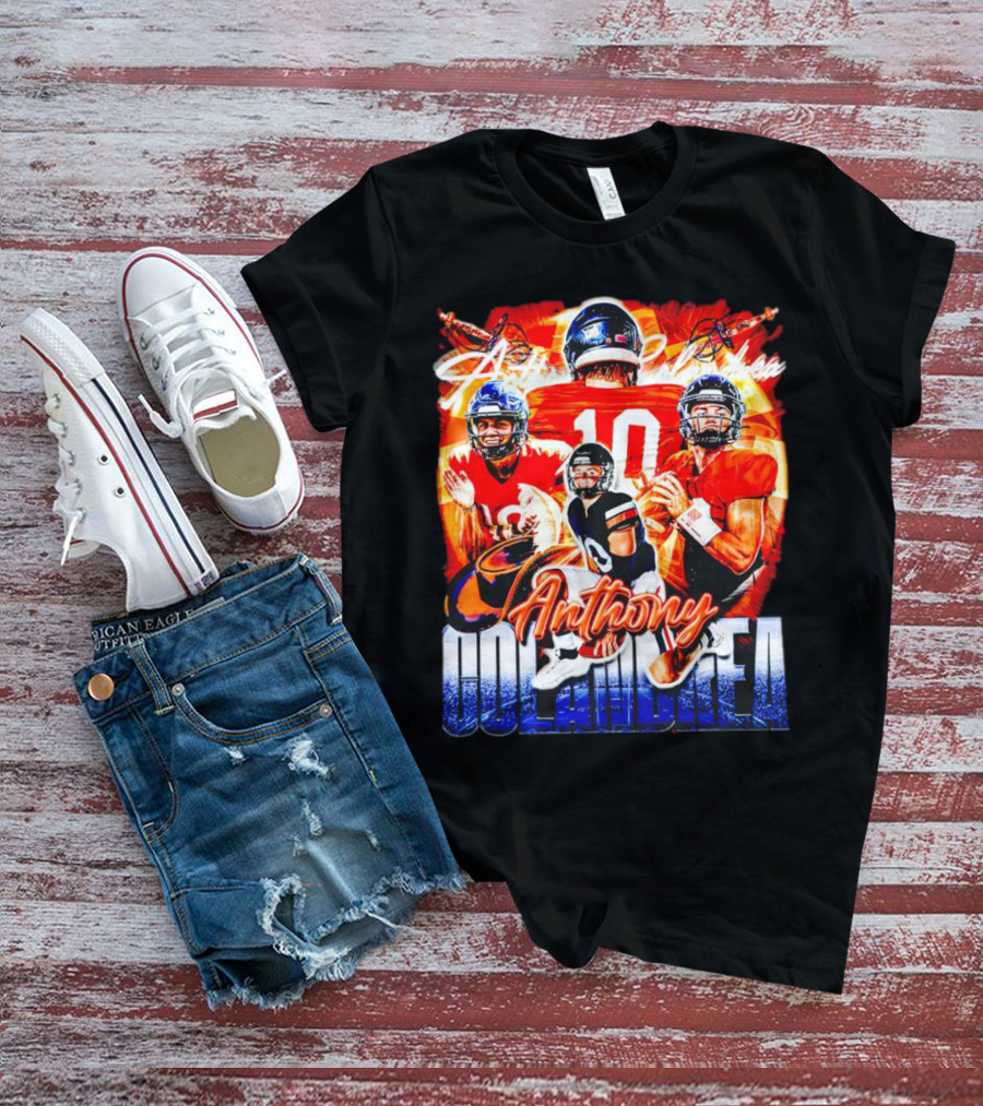 Anthony Colandrea Virginia Cavaliers Football Vintage Number 10 T-Shirt
