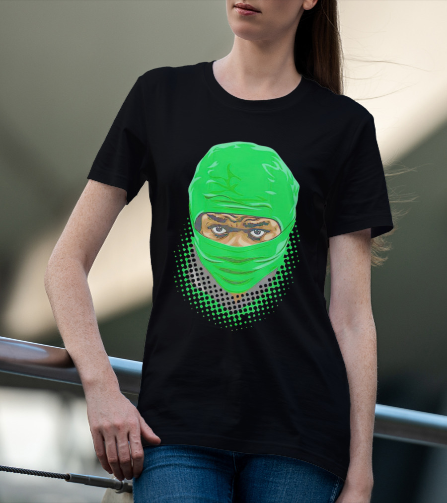 Bucky Irving Green Mask Oregon Ducks Vintage T-Shirt