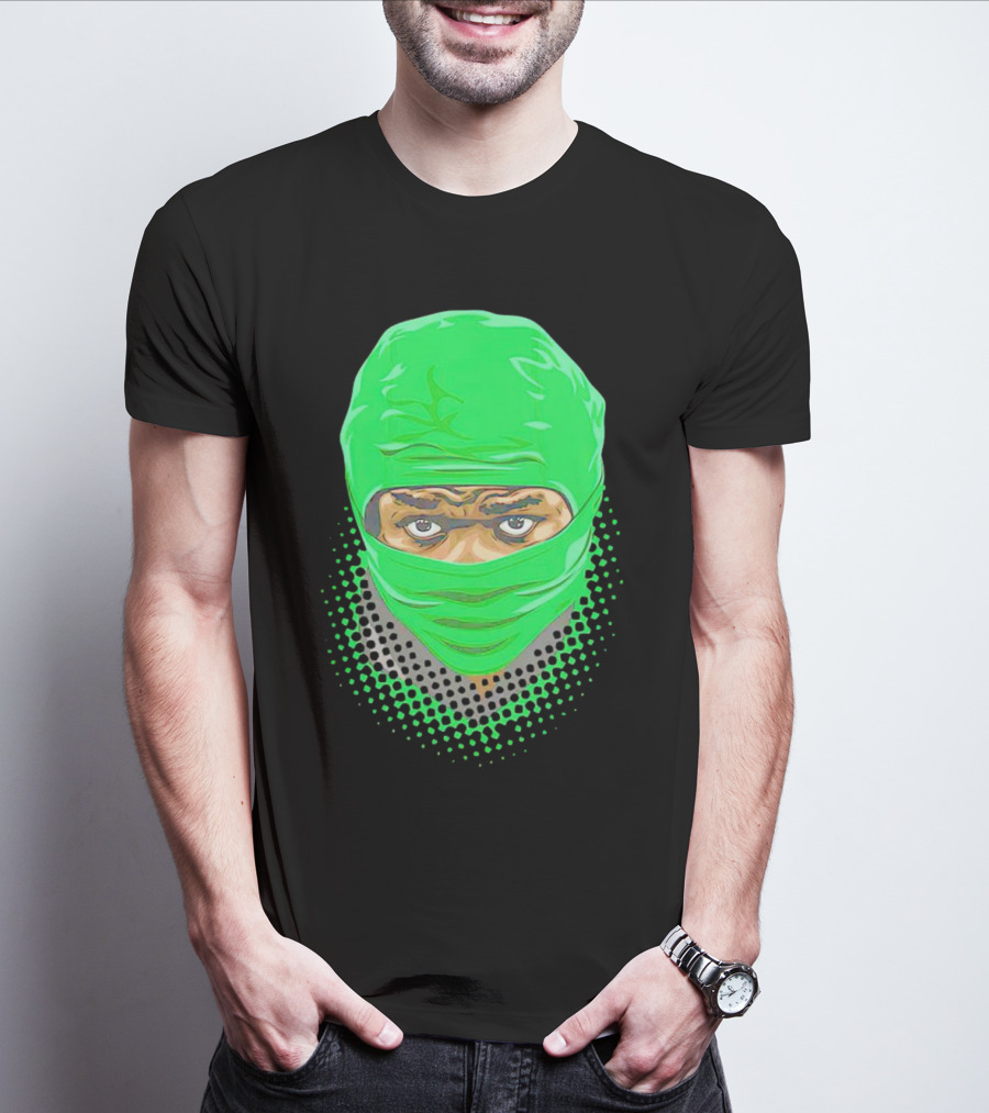 Bucky Irving Green Mask Oregon Ducks Vintage T-Shirt