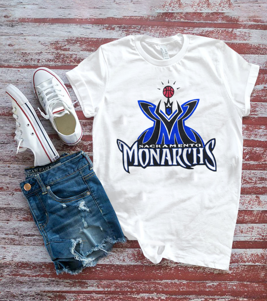 Sacramento Monarchs Basketball Logo Emblem T-Shirt