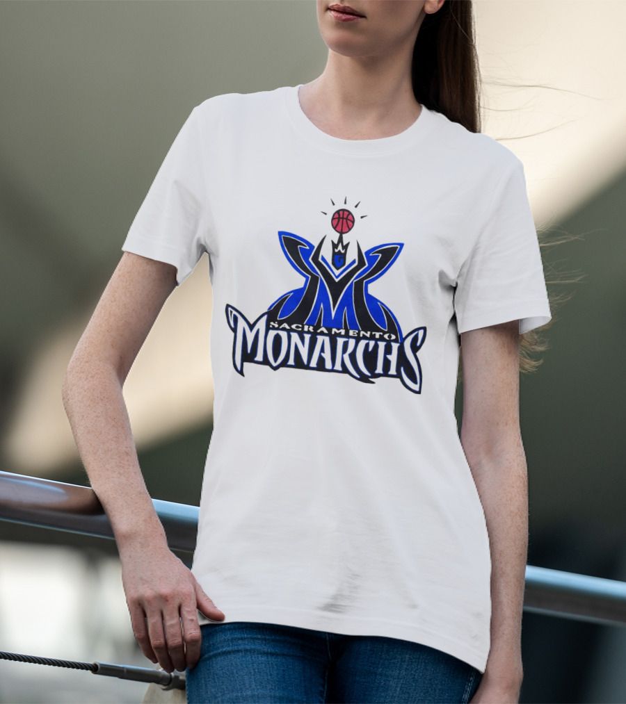 Sacramento Monarchs Basketball Logo Emblem T-Shirt