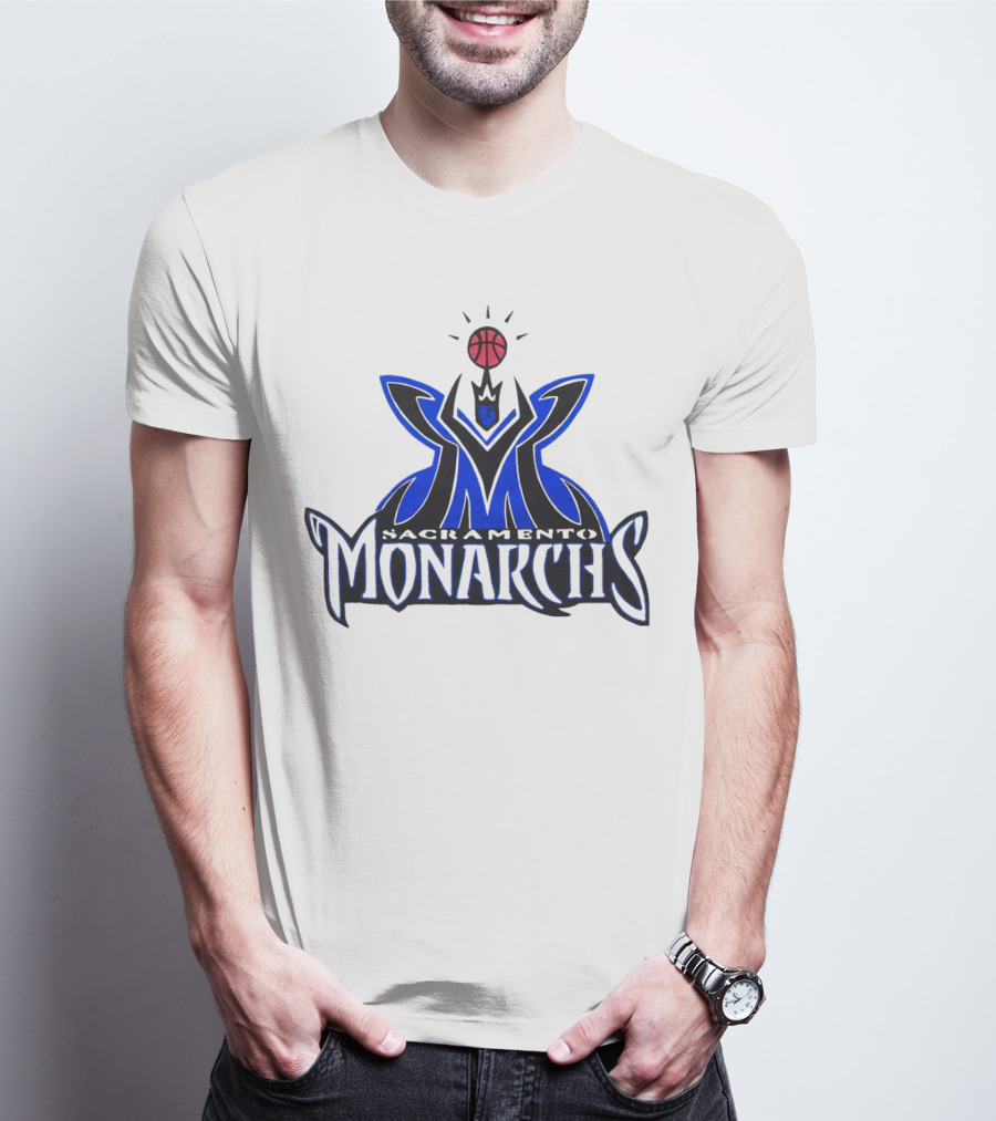 Sacramento Monarchs Basketball Logo Emblem T-Shirt