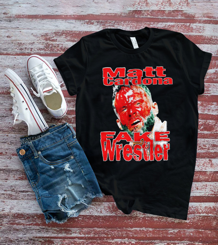 Matt Cardona Bloodied Face Fake Wrestler T-Shirt