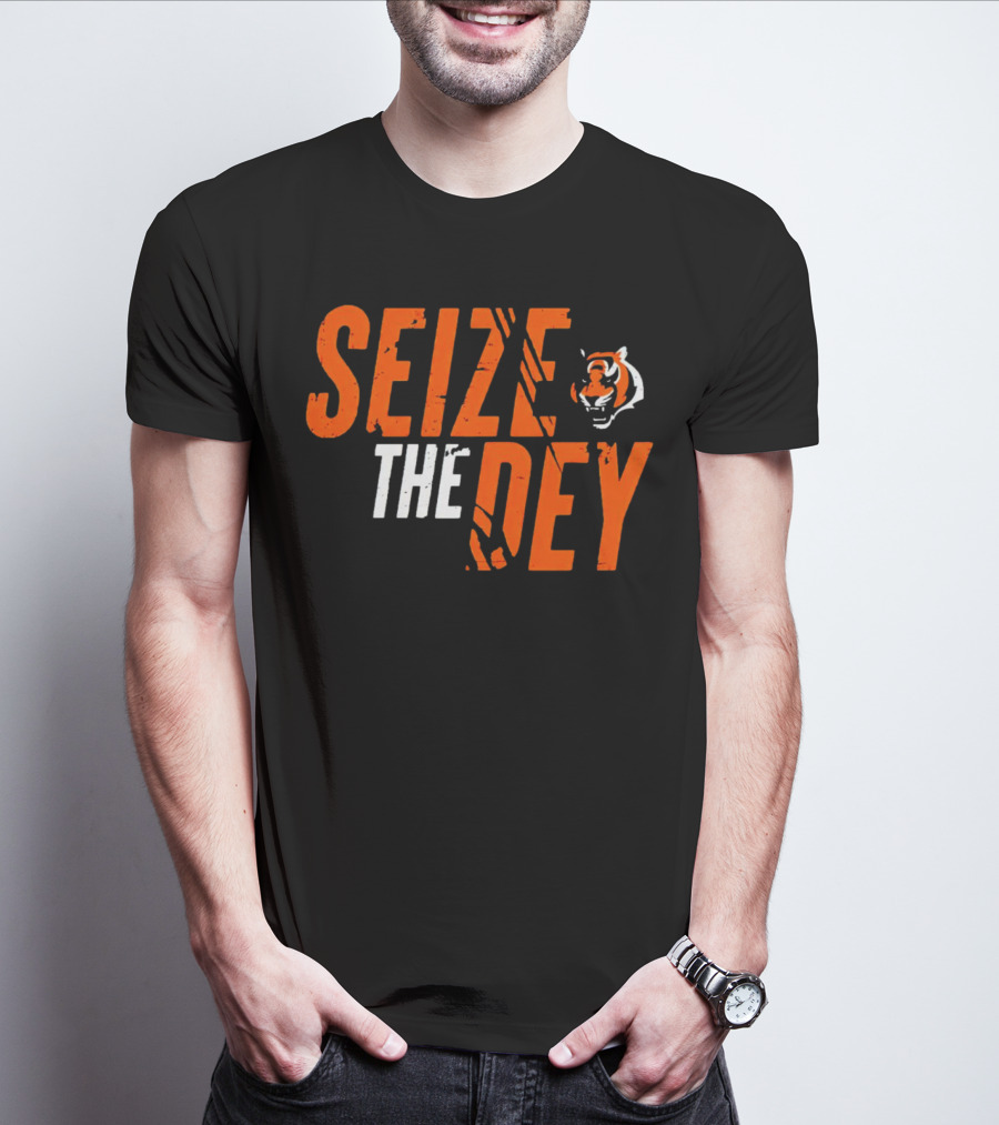 Seize The Dey Cincinnati Bengals Tiger T-Shirt