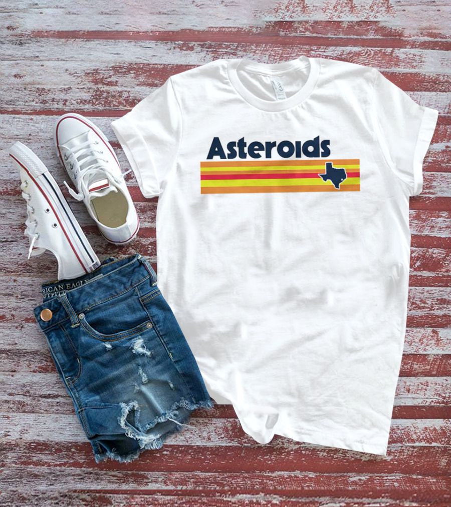 Asteroids Houston Astros Texas Stripe T-Shirt
