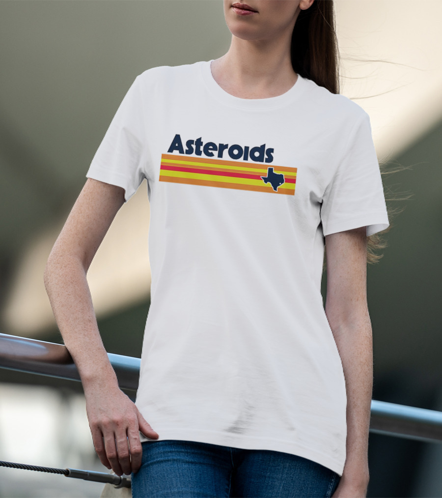 Asteroids Houston Astros Texas Stripe T-Shirt
