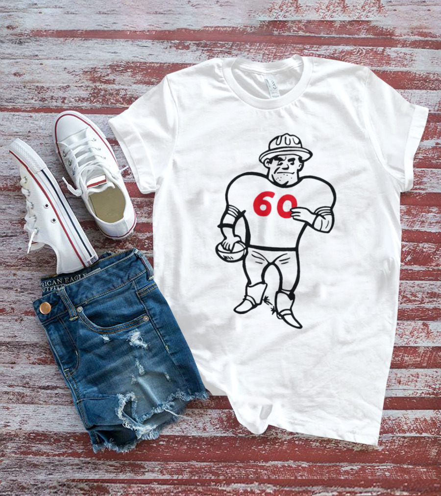 Tennessee Titans Oilers Man Number 60 Football Player T-Shirt