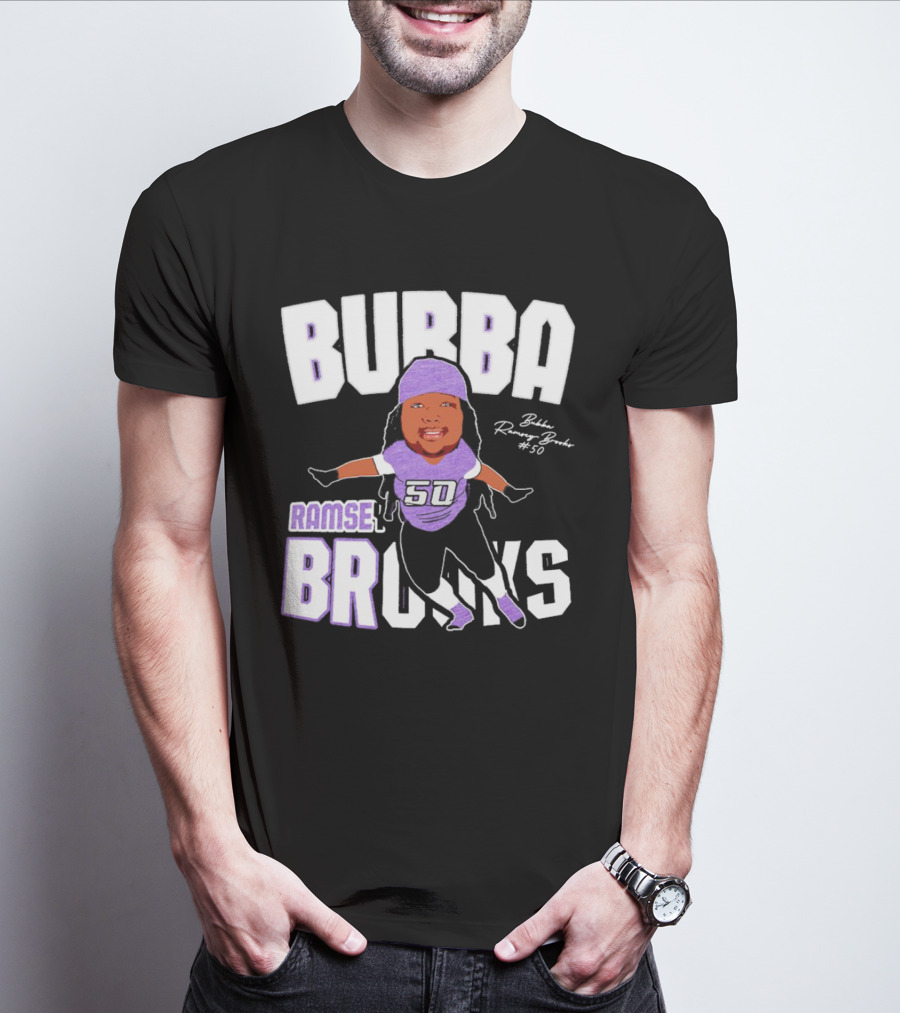 Bubba Ramsey-Brooks #50 TCU Horned Frogs Football Character T-Shirt