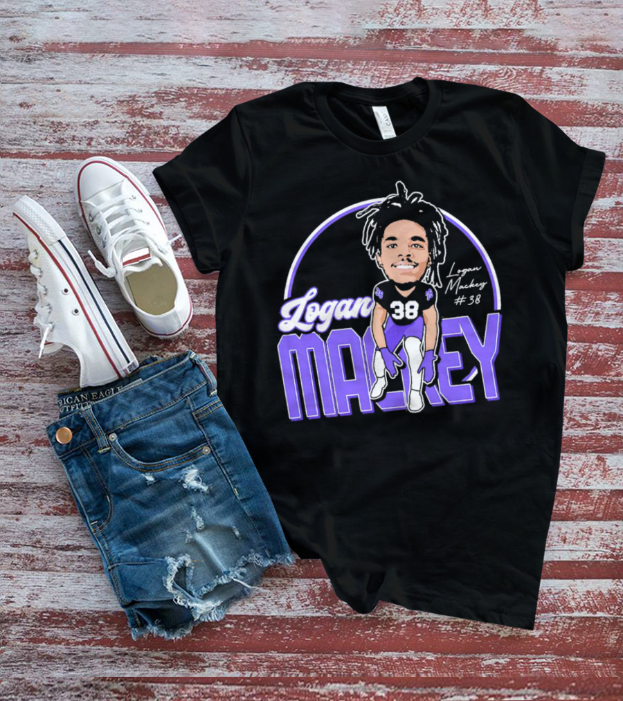 Logan Mackey 38 Weber State Wildcats Football Signature T-Shirt