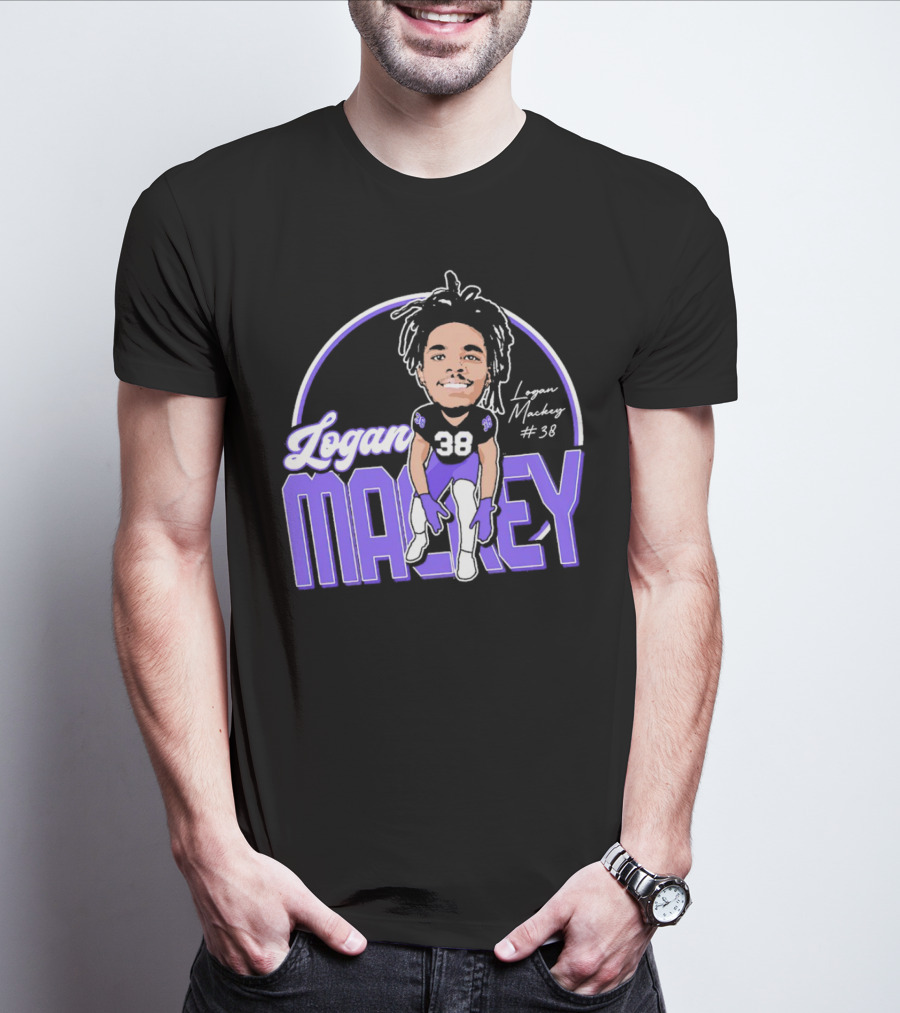 Logan Mackey 38 Weber State Wildcats Football Signature T-Shirt