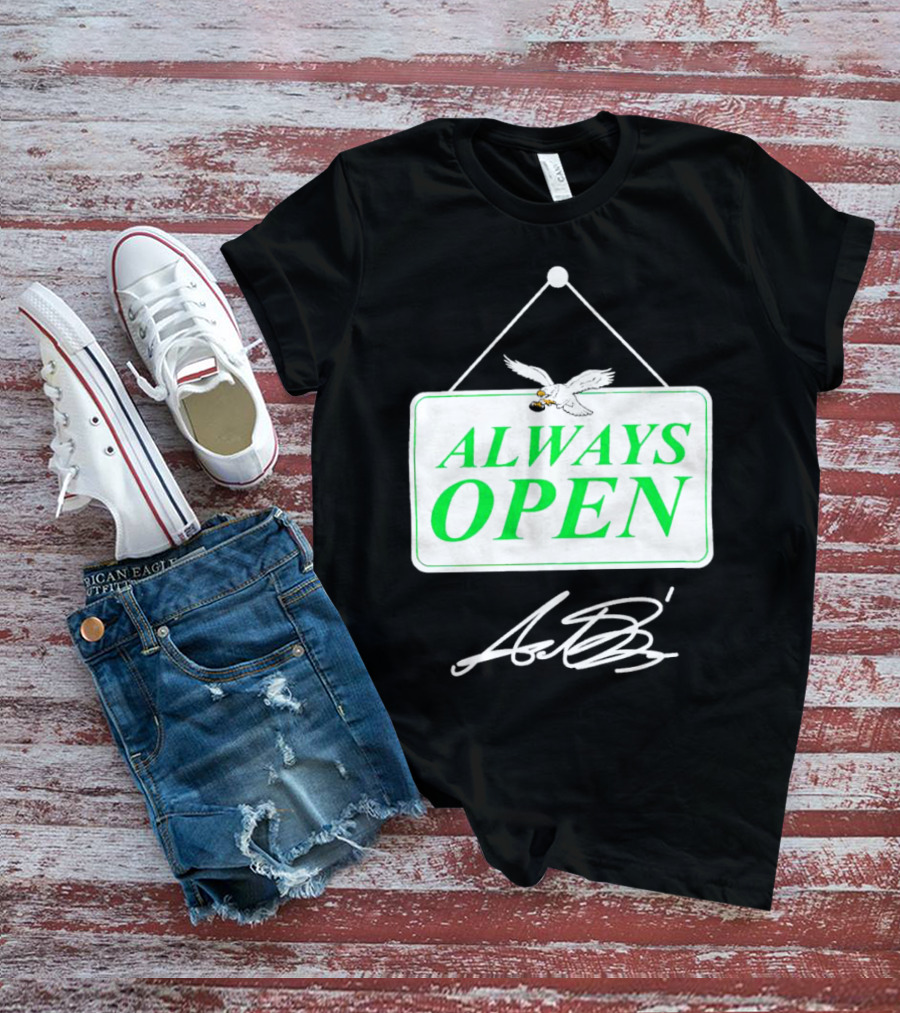 Eagles Autism Foundation Always Open Sign With Eagle And Signature T-Shirt
