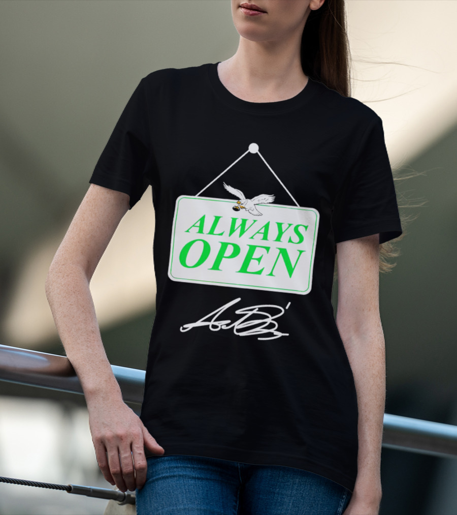 Eagles Autism Foundation Always Open Sign With Eagle And Signature T-Shirt