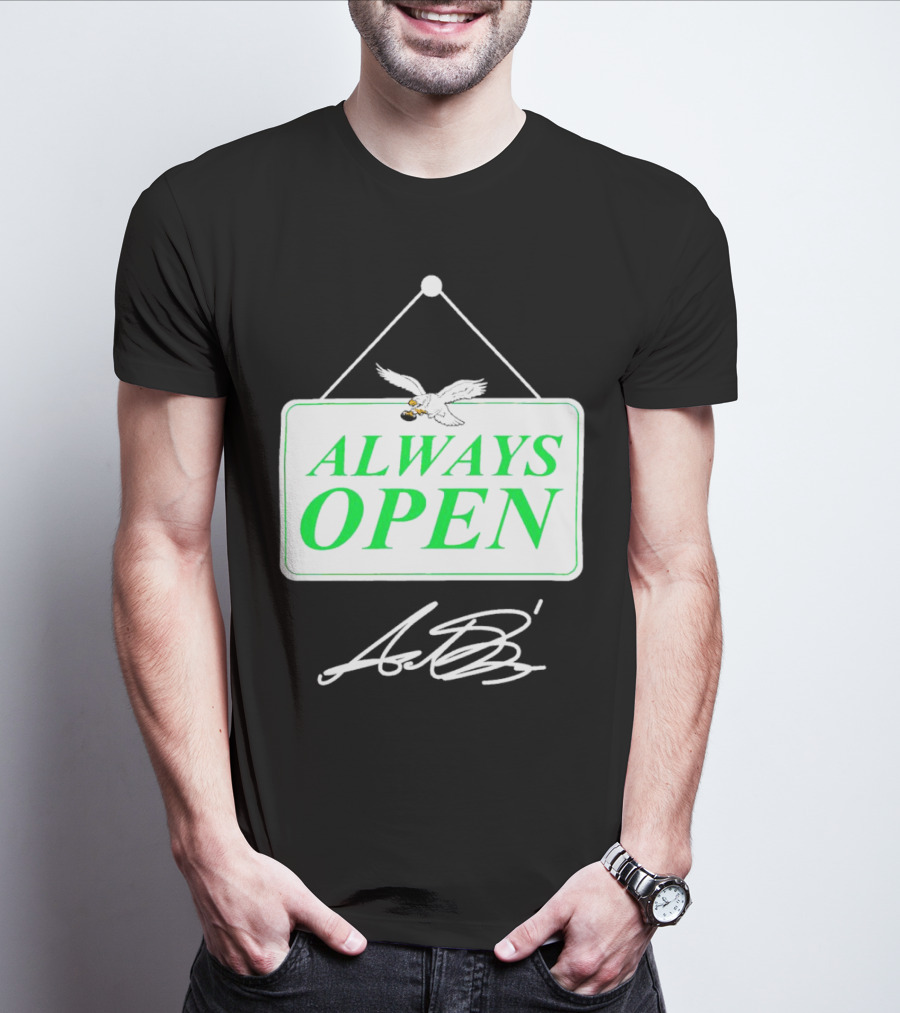 Eagles Autism Foundation Always Open Sign With Eagle And Signature T-Shirt