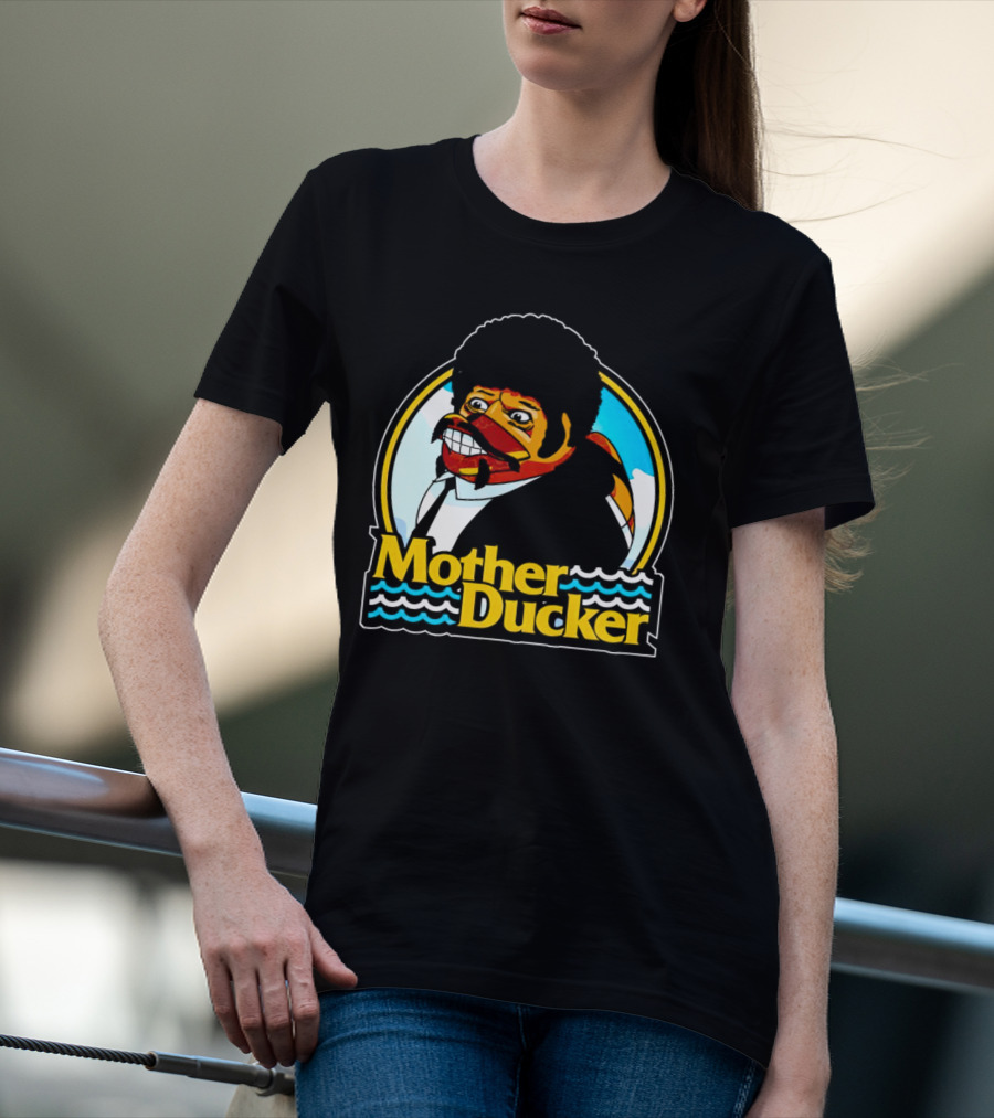 Mother Ducker Retro Cartoon Character Mashup T-Shirt