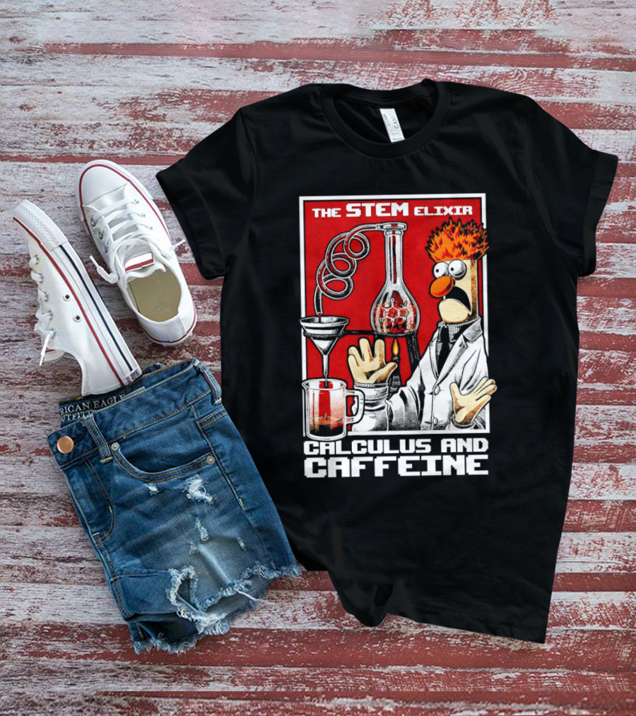 The STEM Elixir Calculus And Caffeine Beaker Character T-Shirt