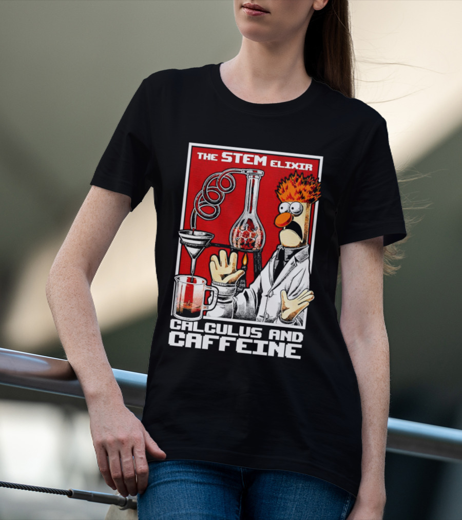 The STEM Elixir Calculus And Caffeine Beaker Character T-Shirt
