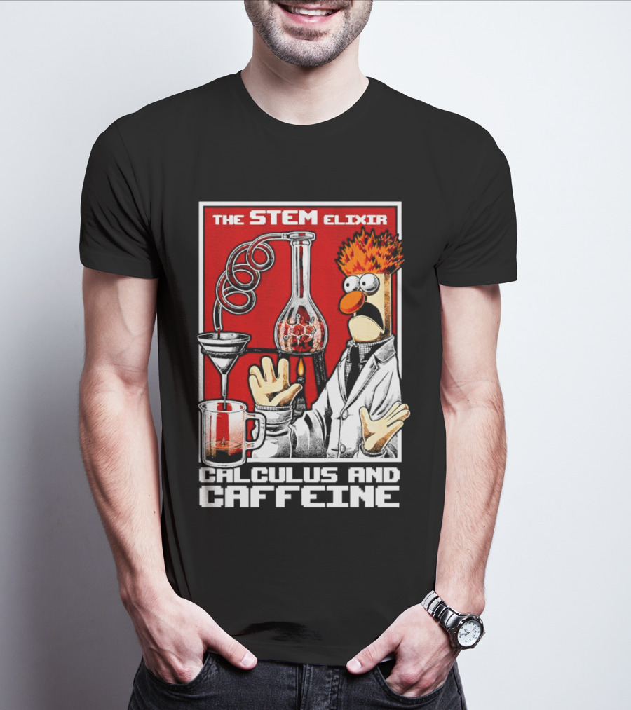 The STEM Elixir Calculus And Caffeine Beaker Character T-Shirt