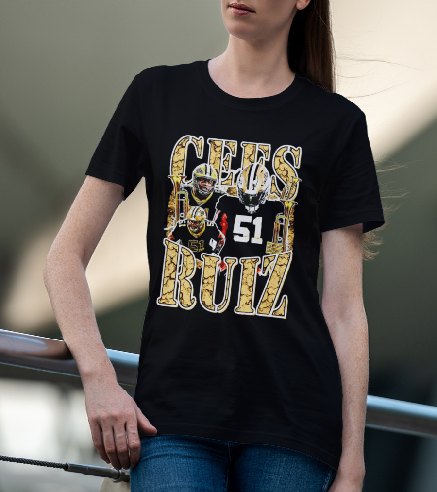 Cees Ruiz 51 New Orleans Saints Football Iconic T-Shirt