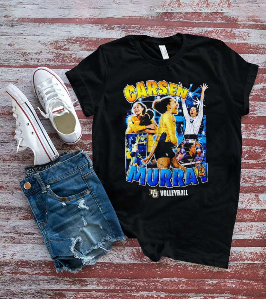Carsen Murray 12 Marquette University Volleyball Mural T-Shirt