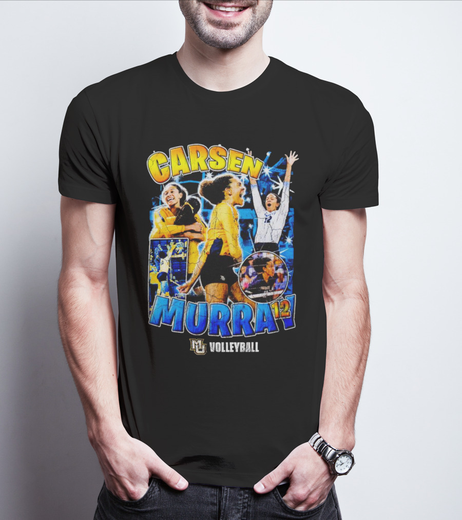 Carsen Murray 12 Marquette University Volleyball Mural T-Shirt