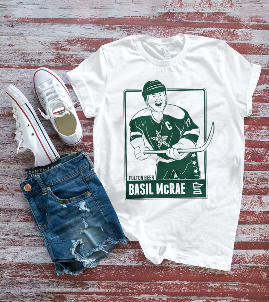 Fulton Beer Basil McRae Columbus Blue Jackets Hockey Player T-Shirt