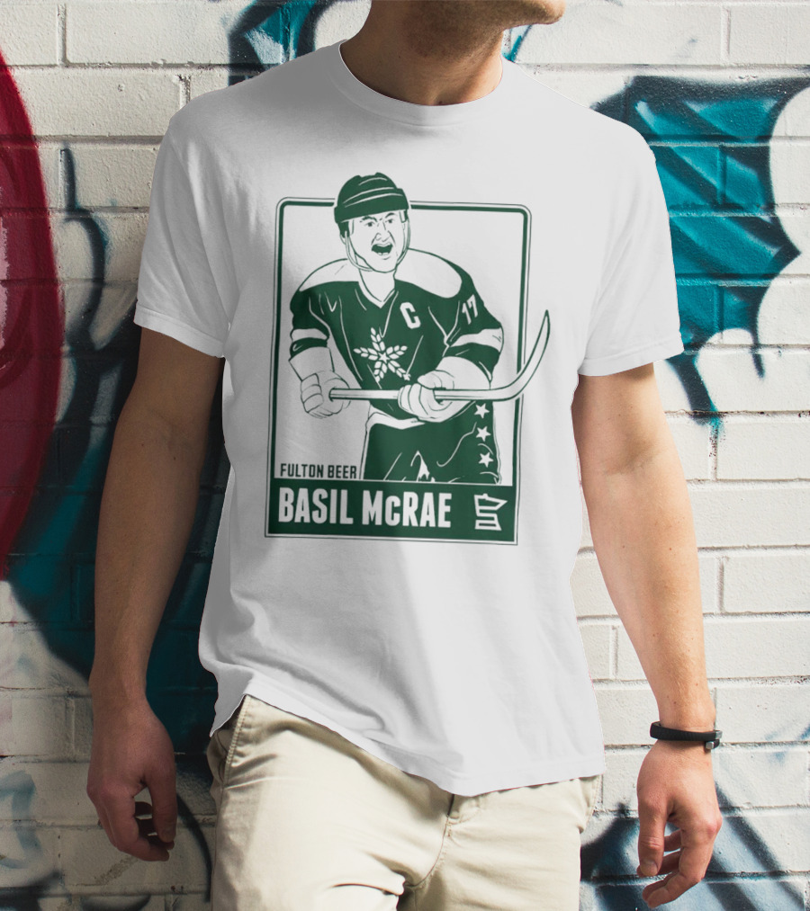 Fulton Beer Basil McRae Columbus Blue Jackets Hockey Player T-Shirt