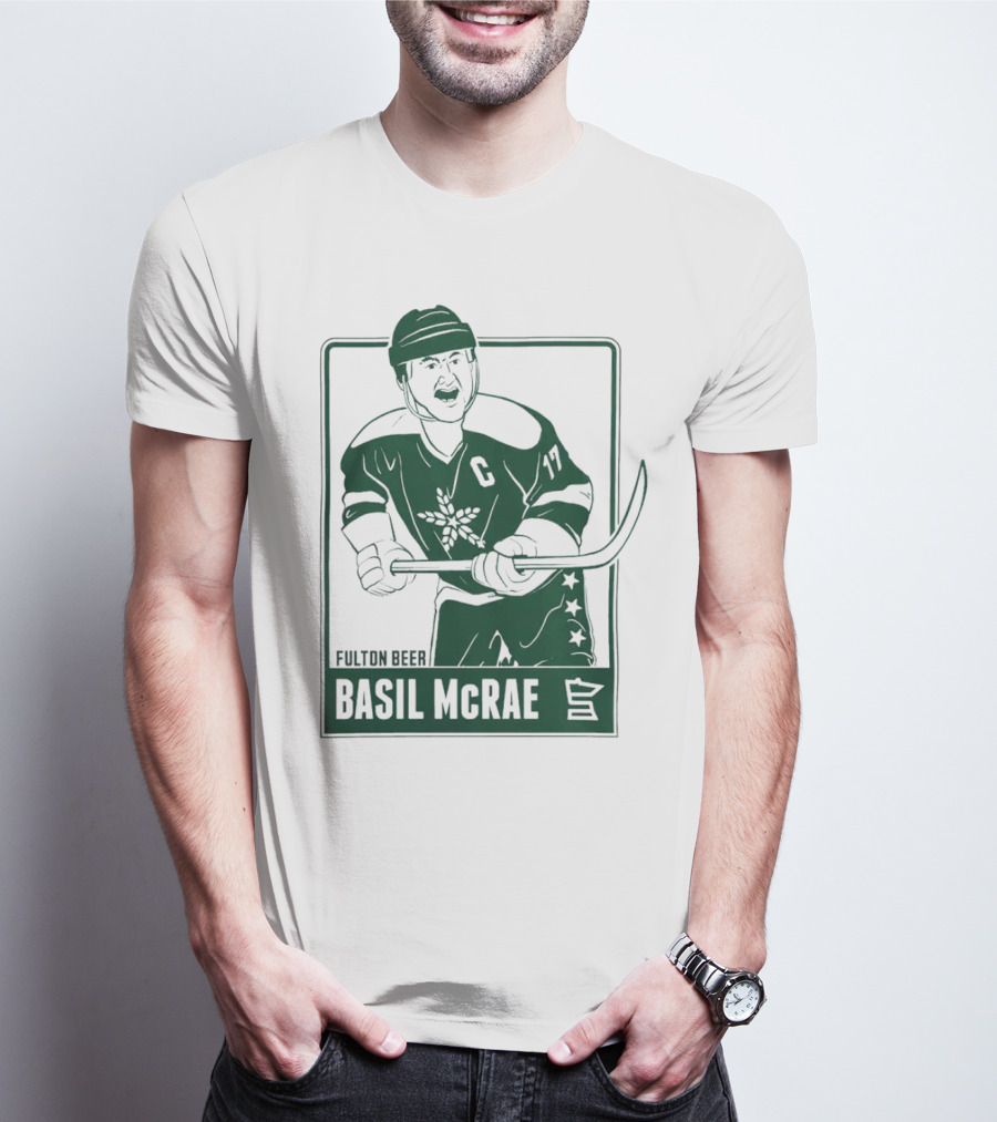 Fulton Beer Basil McRae Columbus Blue Jackets Hockey Player T-Shirt