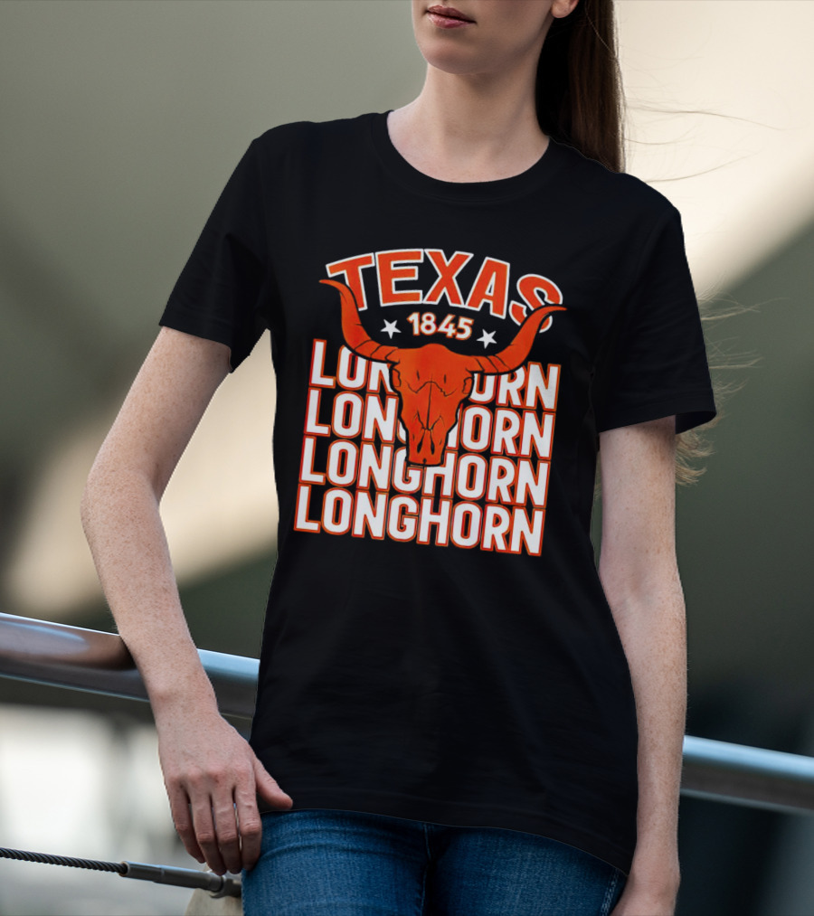 Texas Longhorn 1845 Horns Star T-Shirt