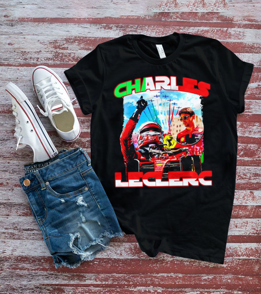 Charles Leclerc Ferrari Formula 1 Racing Champion T-Shirt