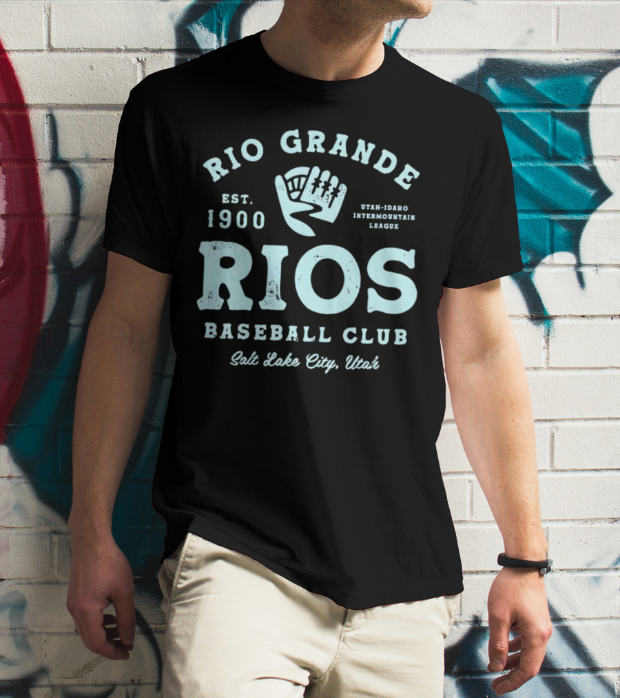 Rio Grande Rios Baseball Club Est. 1900 Utah-Idaho Intermountain League Salt Lake City Utah T-Shirt