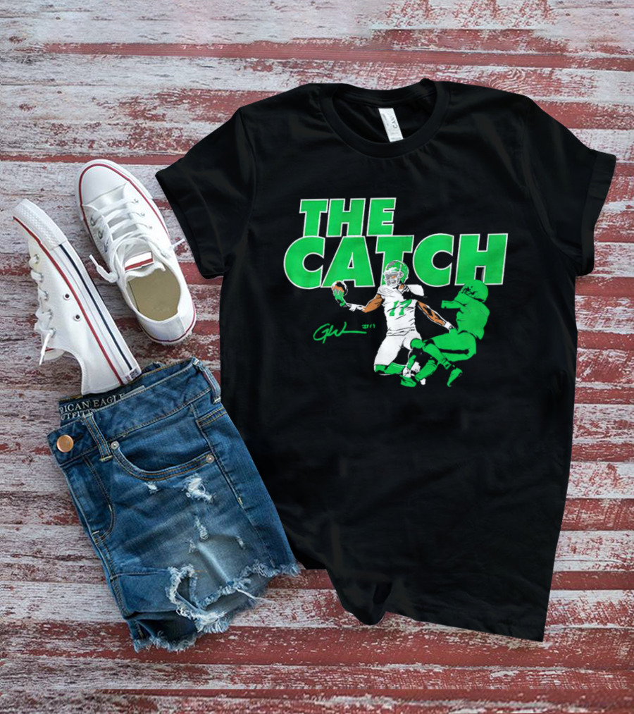 The Catch Garrett Wilson New York Jets Signature GW 17 T-Shirt