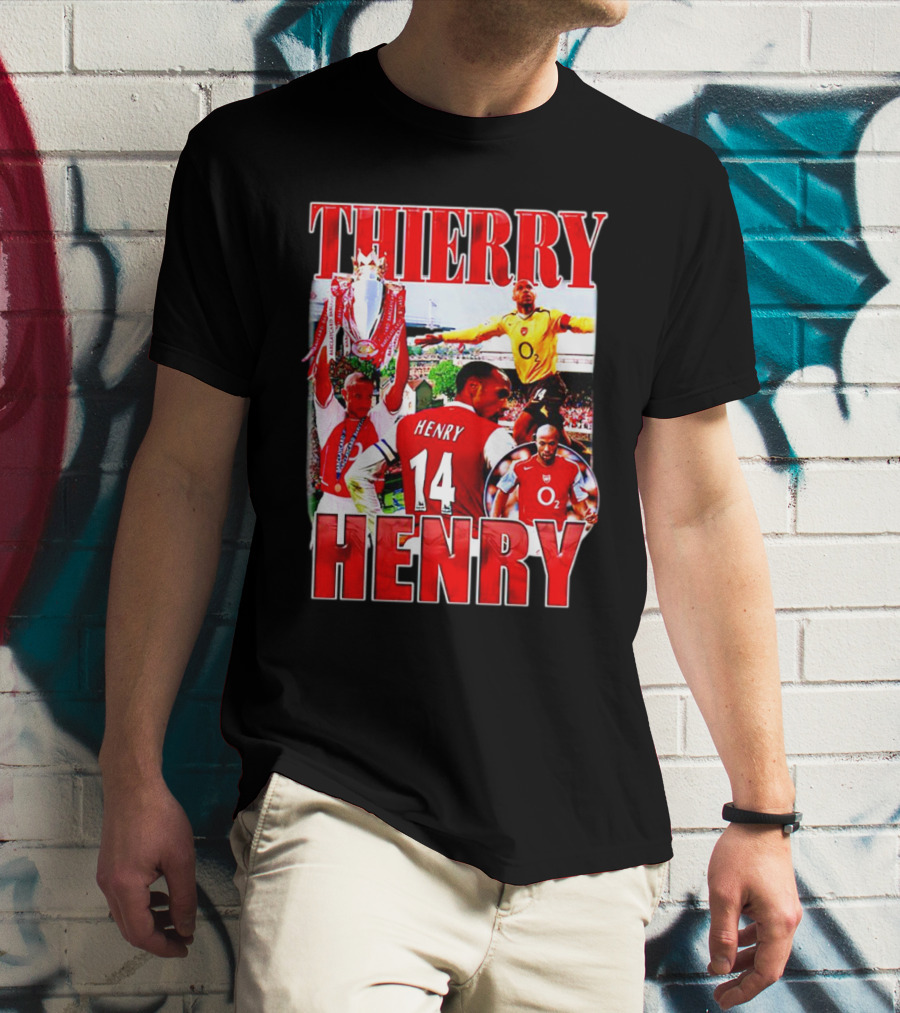 Thierry Henry Arsenal 14 Legend Iconic Moments T-Shirt