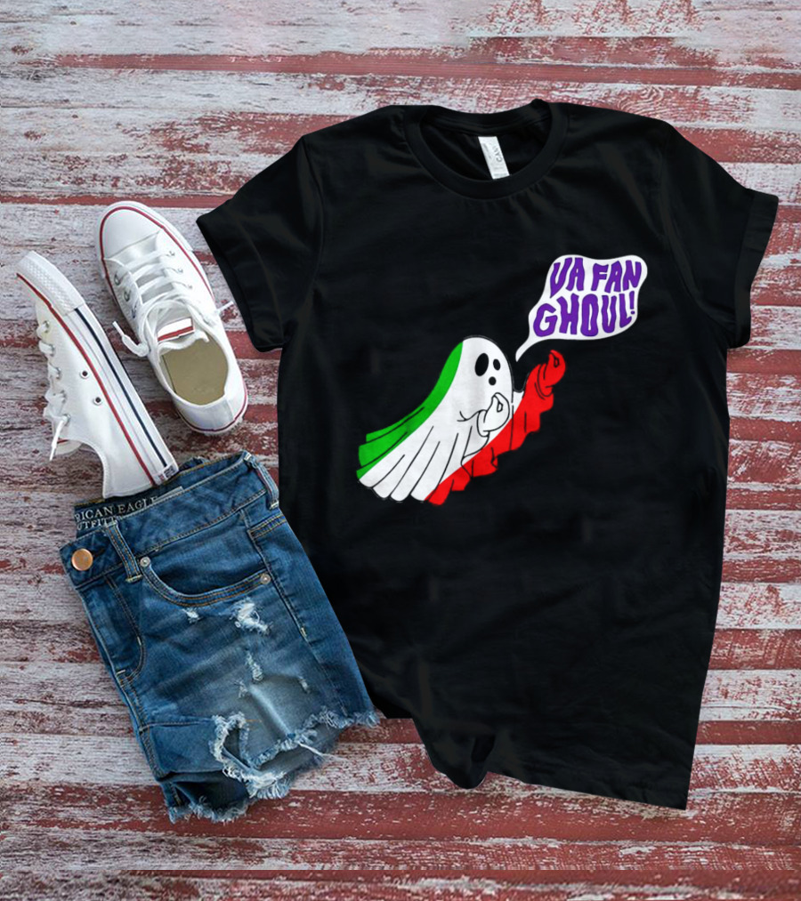 Va Fan Ghoul Ghost With Italian Flag Colors Halloween T-Shirt