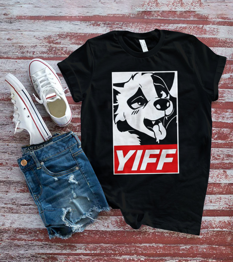 Yiff Furry Face Tongue Out T-Shirt