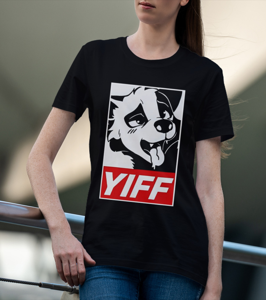 Yiff Furry Face Tongue Out T-Shirt