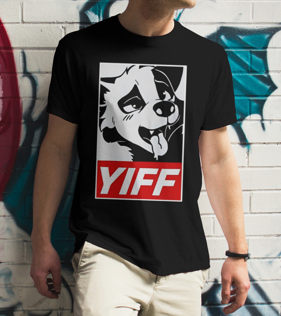 Yiff Furry Face Tongue Out T-Shirt