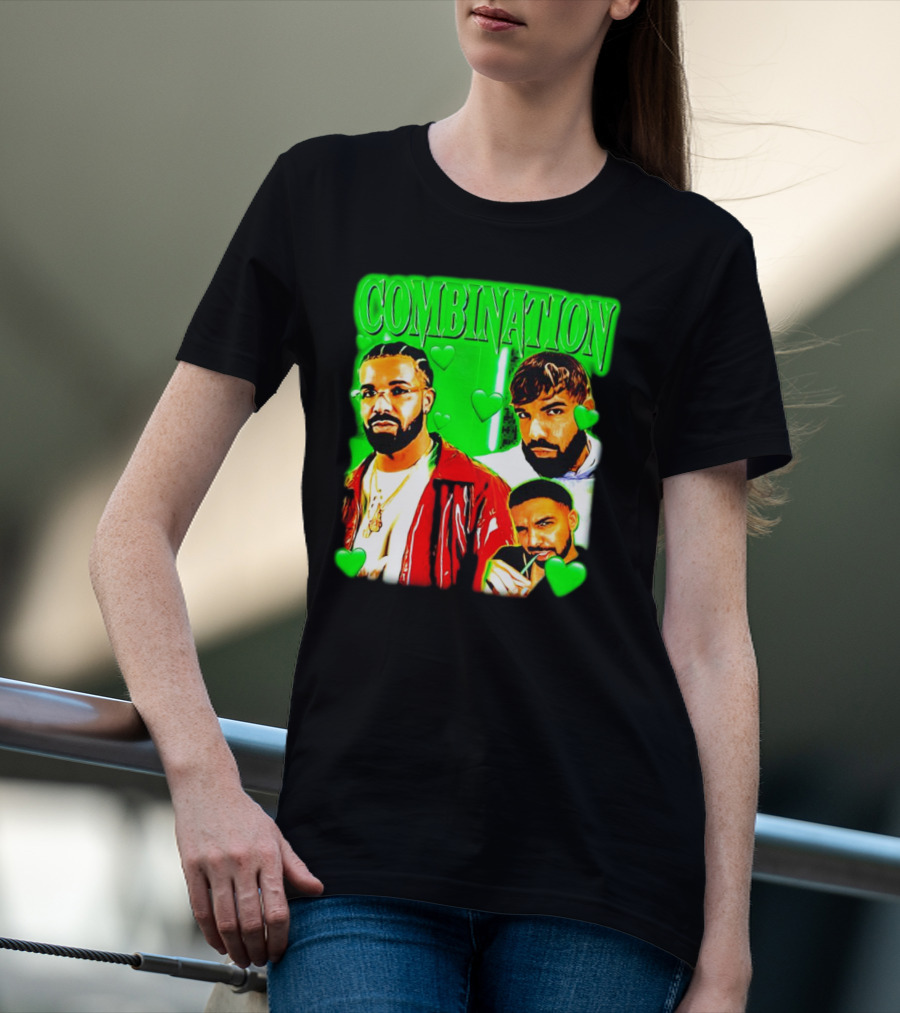 Combination Drake Green Hearts Trio T-Shirt