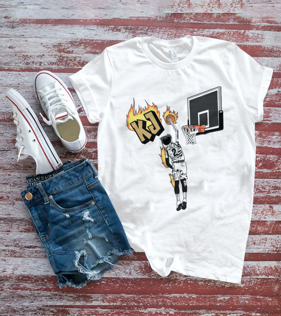 KJ Simpson Jr. Basketball Dunk Colorado Buffaloes Flame T-Shirt
