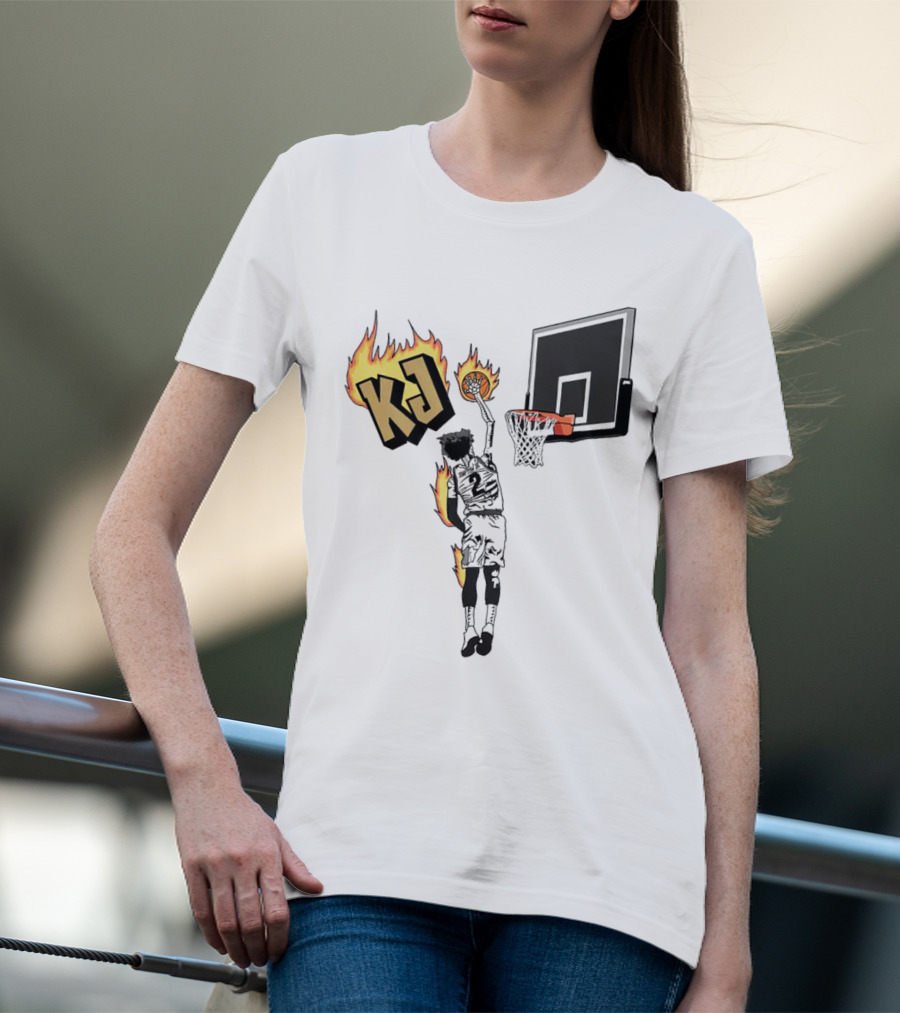 KJ Simpson Jr. Basketball Dunk Colorado Buffaloes Flame T-Shirt